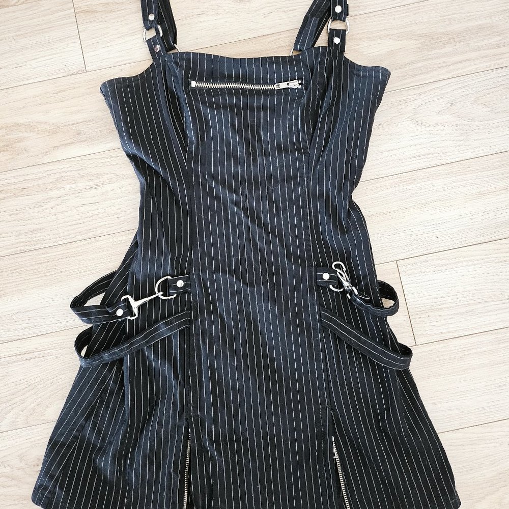 Lip Service Gangsta Pranksta Vintage Pinstripe Dress L